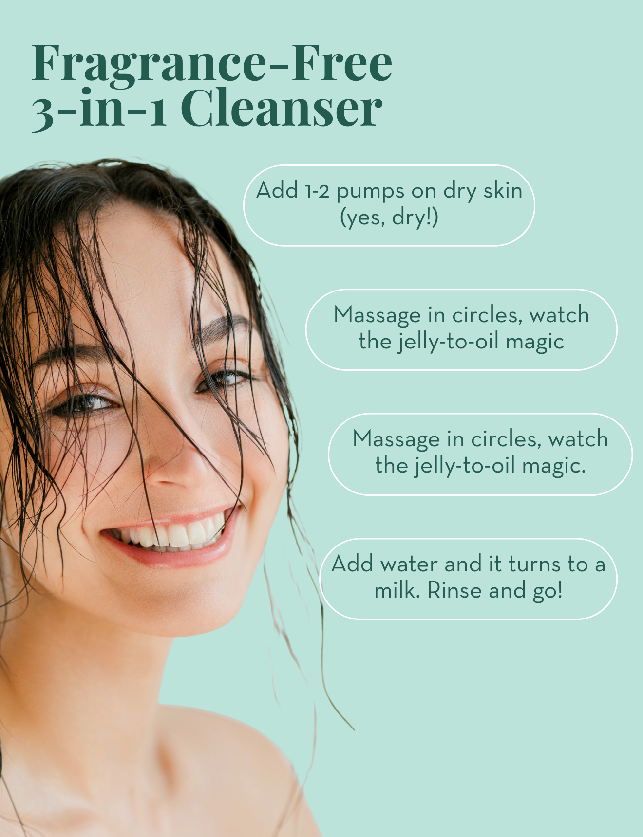 How to use the Goodness 3 in 1 Jelly Oil Cleanser for a gentle and effective daily cleanse.